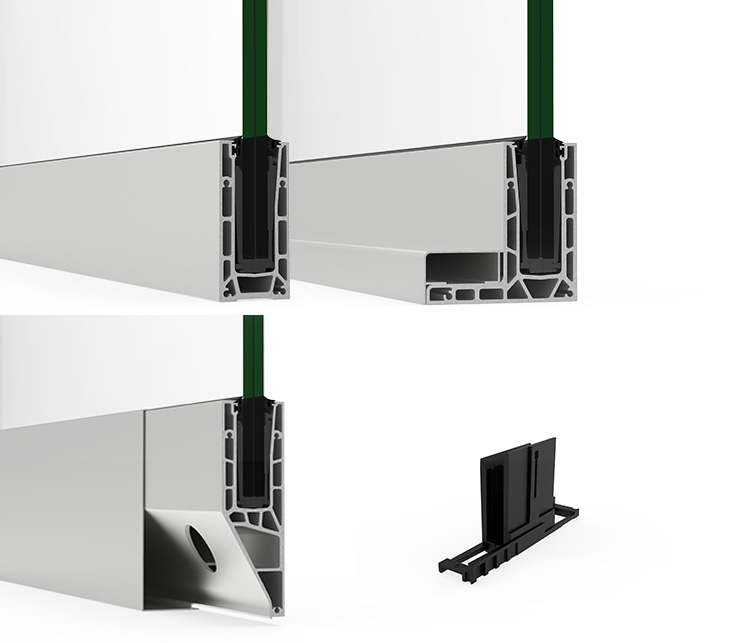 Guarda-corpo View Crystal Fit Plus - janelas de alumínio e PVC Cortizo