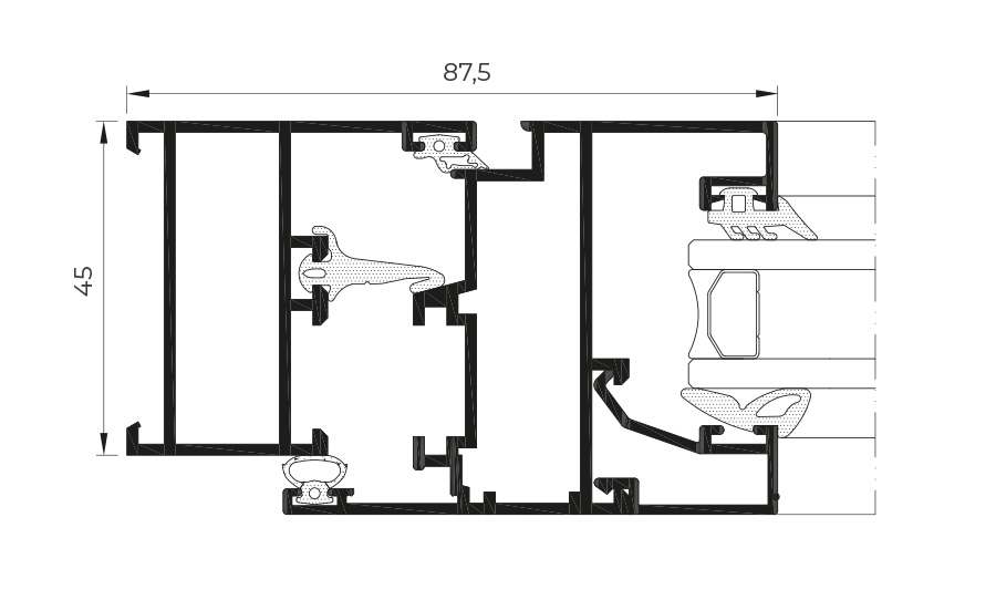 COR 2000 em edifício residencial - janelas de alumínio e PVC Cortizo