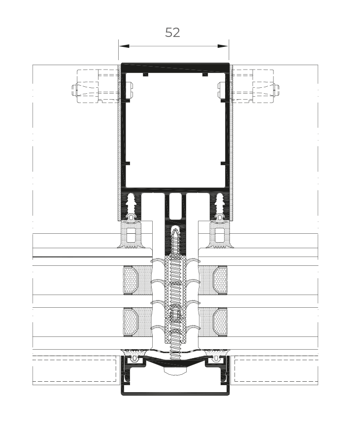 Fachada TP 52 - janelas de alumínio e PVC Cortizo
