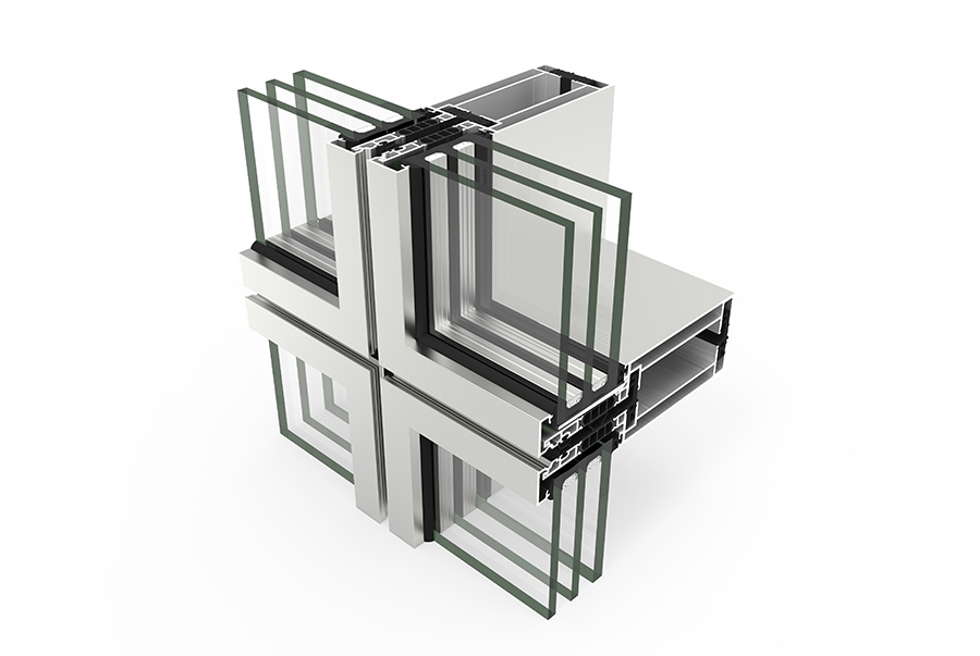 Fachada Modular Unit 66 - janelas de alumínio e PVC Cortizo