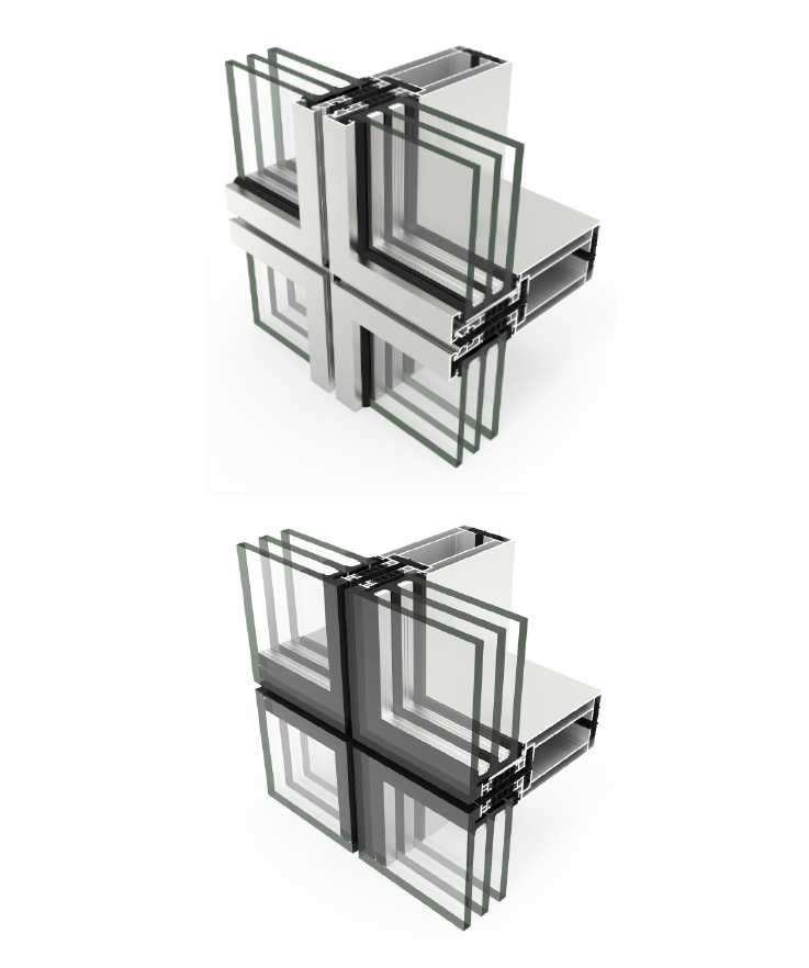 Fachada Modular Unit 66 - janelas de alumínio e PVC Cortizo